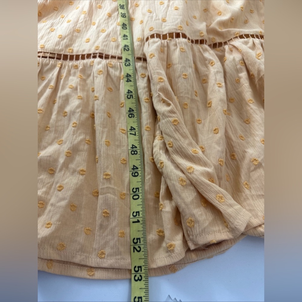 Vici Women Sz M Yellow Long Sleeve Tiered Maxi Dress Victorian Long Sleeve Boho - Picture 8 of 12